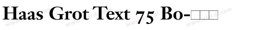Haas Grot Text 75 Bo字体转换